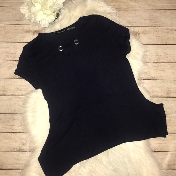 Ivanka Trump Tops - Ivanka Trump Asymmetrical Top with Grommet Detail